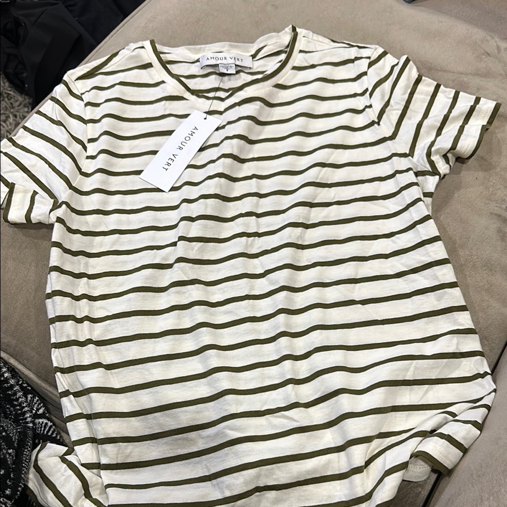 Antique White Striped T-Shirt